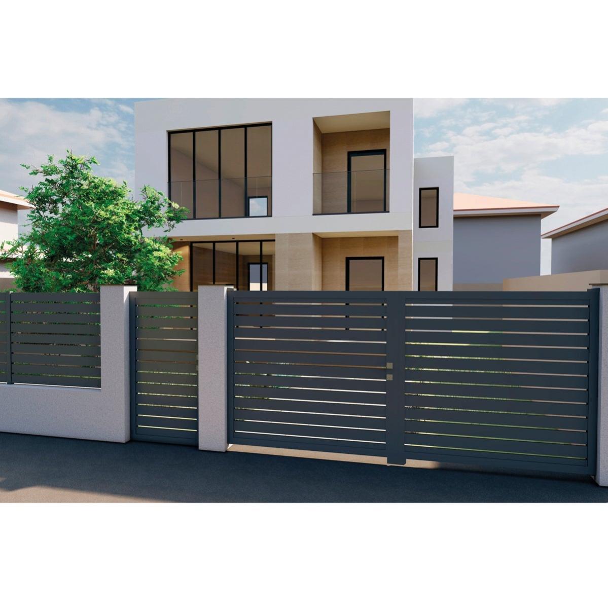 Doga per pannelli e recinzioni MAIA grigio , 4 pezzi, in alluminio H 12 ... - 1503137