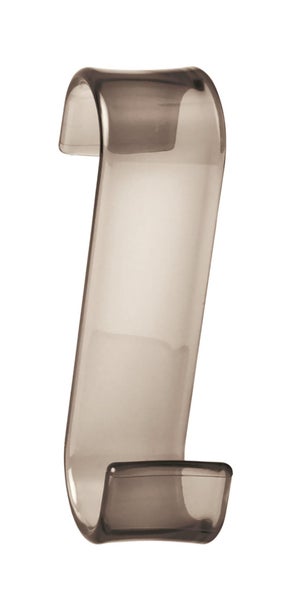 Gancio Appendiabiti per Porta in plastica trasparente, 10x10xh18 cm