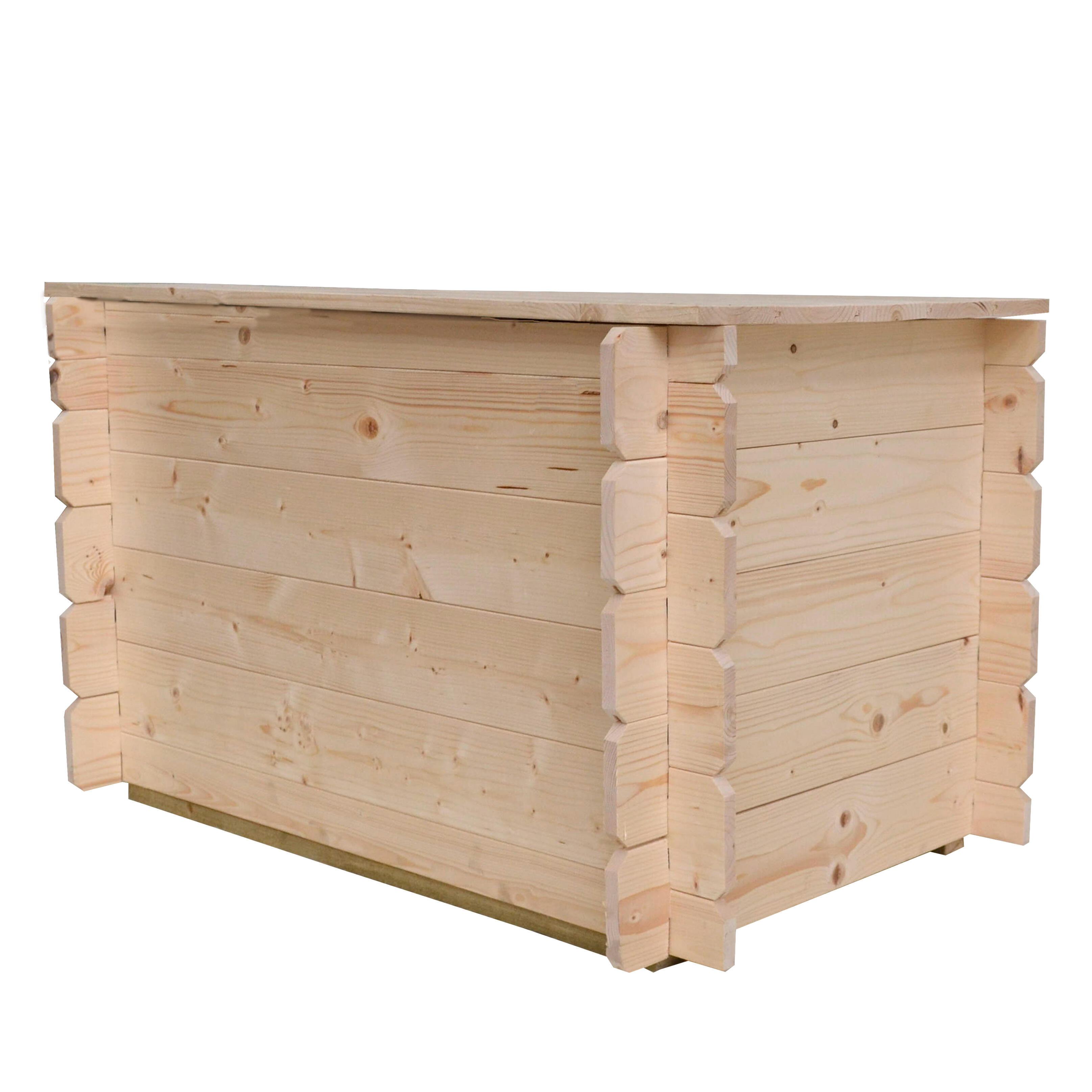 Cassapanca baule cassa contenitore in legno da esterno in legno 120X53 H58