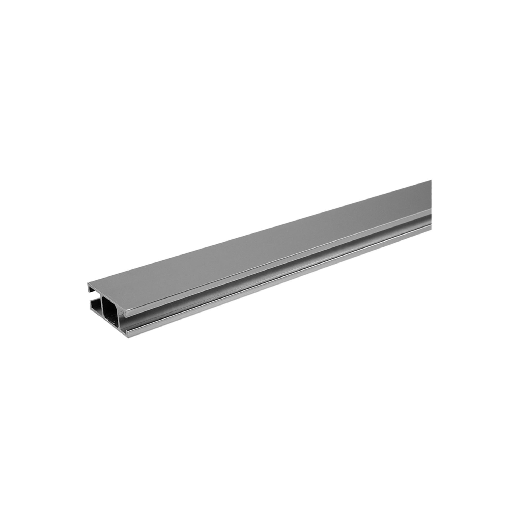 Binario per tenda ''bianco'' in alluminio, tutte le lunghezze fino a 480 cm, binario piatto per tende (7 mm), 1 2 3 4 corsi incluso