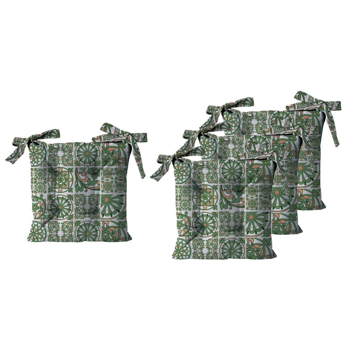 ETOLISHOP Set di 4 federe per cuscino 40 x 40 cm, in cotone e lino, per soggiorno, divano, 16 x 16 pollici, colore: blu