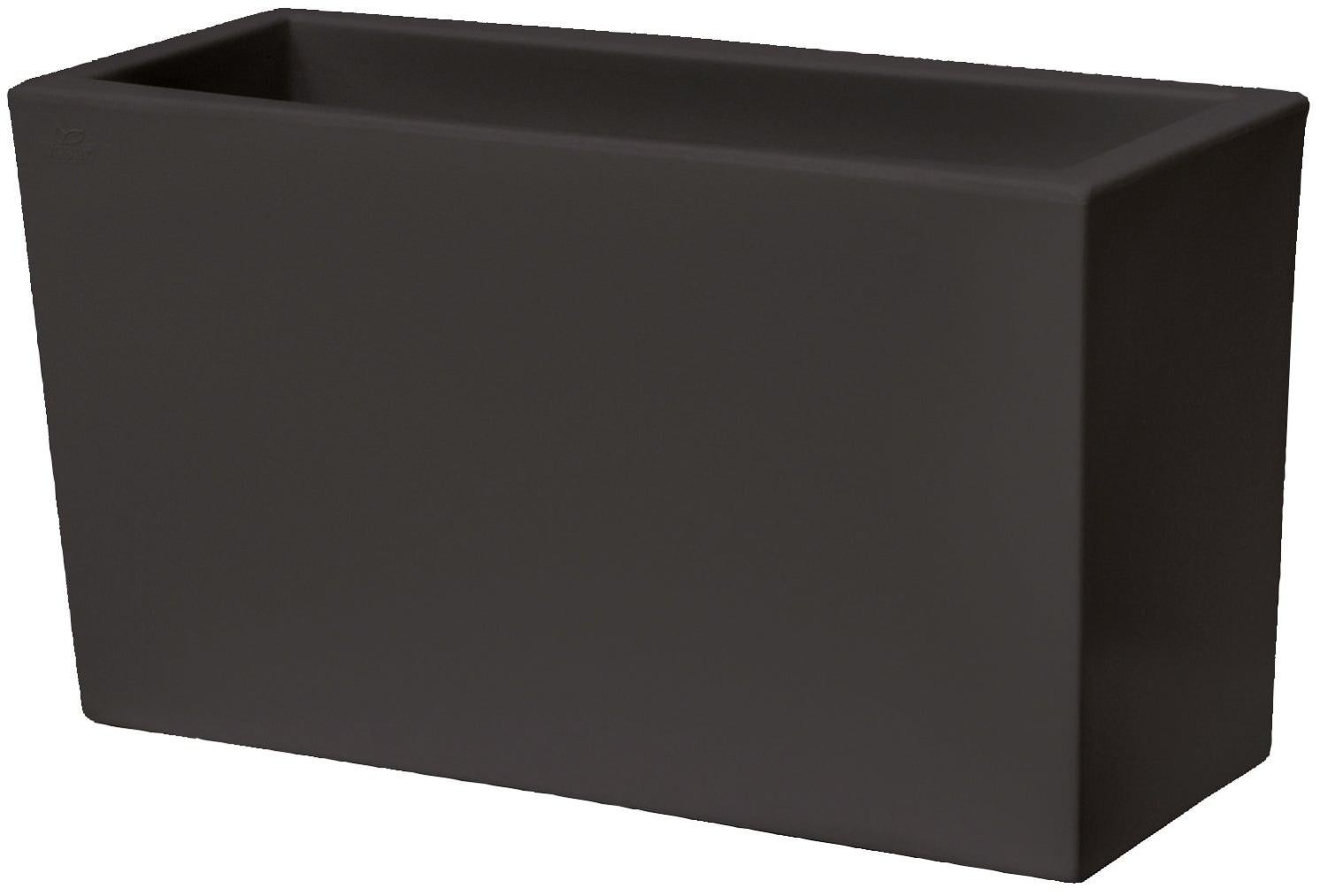 Fioriera vaso da fiori in plastica antracite 14,5cm H15,5cm
