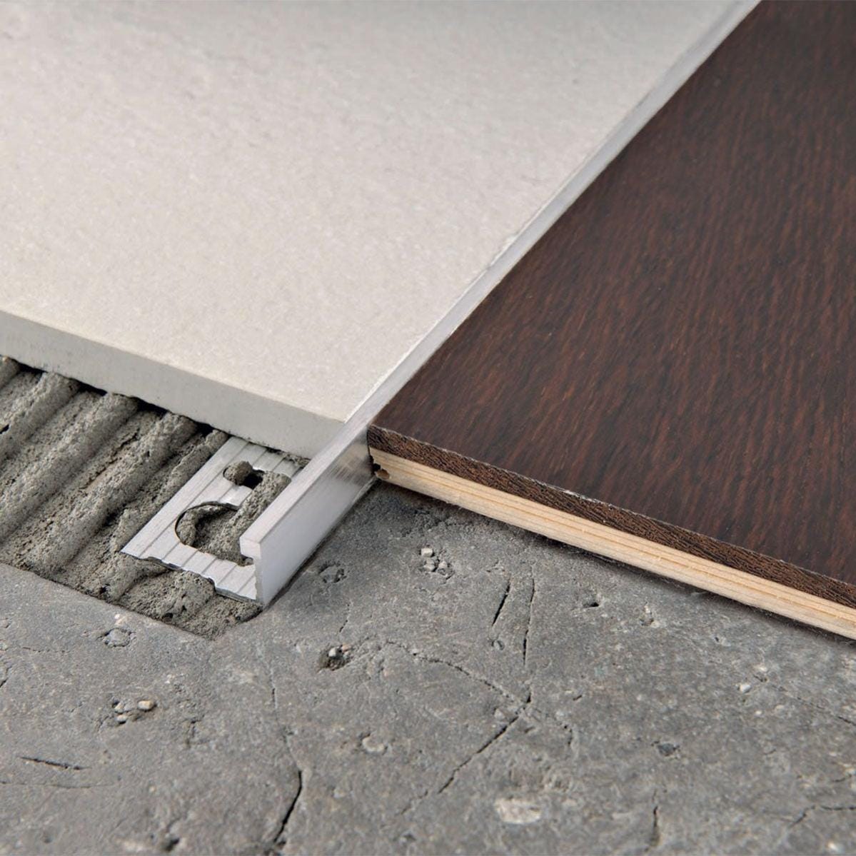 Raouoae Profilo Angolare Protezione Bordo 90CM*3 Pezzi In Alluminio, Protezione Per Angolo E Bordo Per Pavimento, Scale, Gradino E Porta(Silber,Breite:60mm