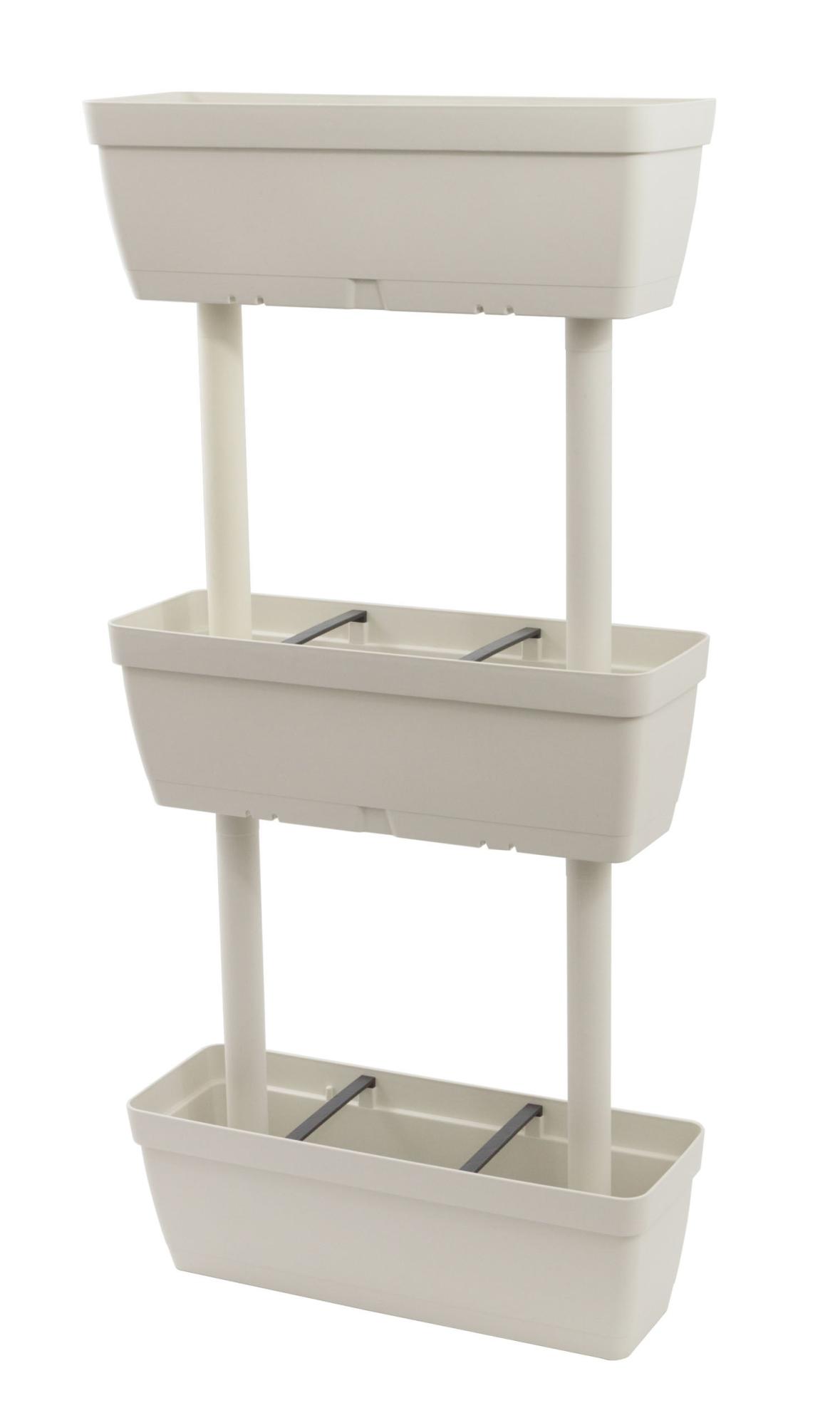 Fioriera Natural Deluxe Con Grigliato In Polipropilene Colore Bianco H 142 X L 43 X P 43 Cm 35895594