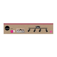 Faretto Decorativo Senza Fonte Luminosa 4 Luci Lina Nero E27 40W Inspire 85612387 Faretto Decorativo Senza Fonte Luminosa 4 Luci Lina Nero E27 40W Inspire 85612387