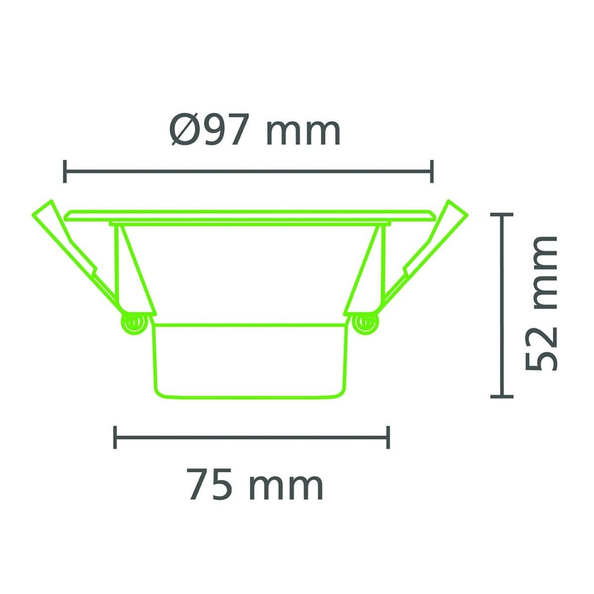 Faretti LED Da Incasso CCT A2ZWORLD 9W 900lm - 3 Tonalità (3000K/4200K/6500K), Foro 90 Mm, Angolo 120°, IP20