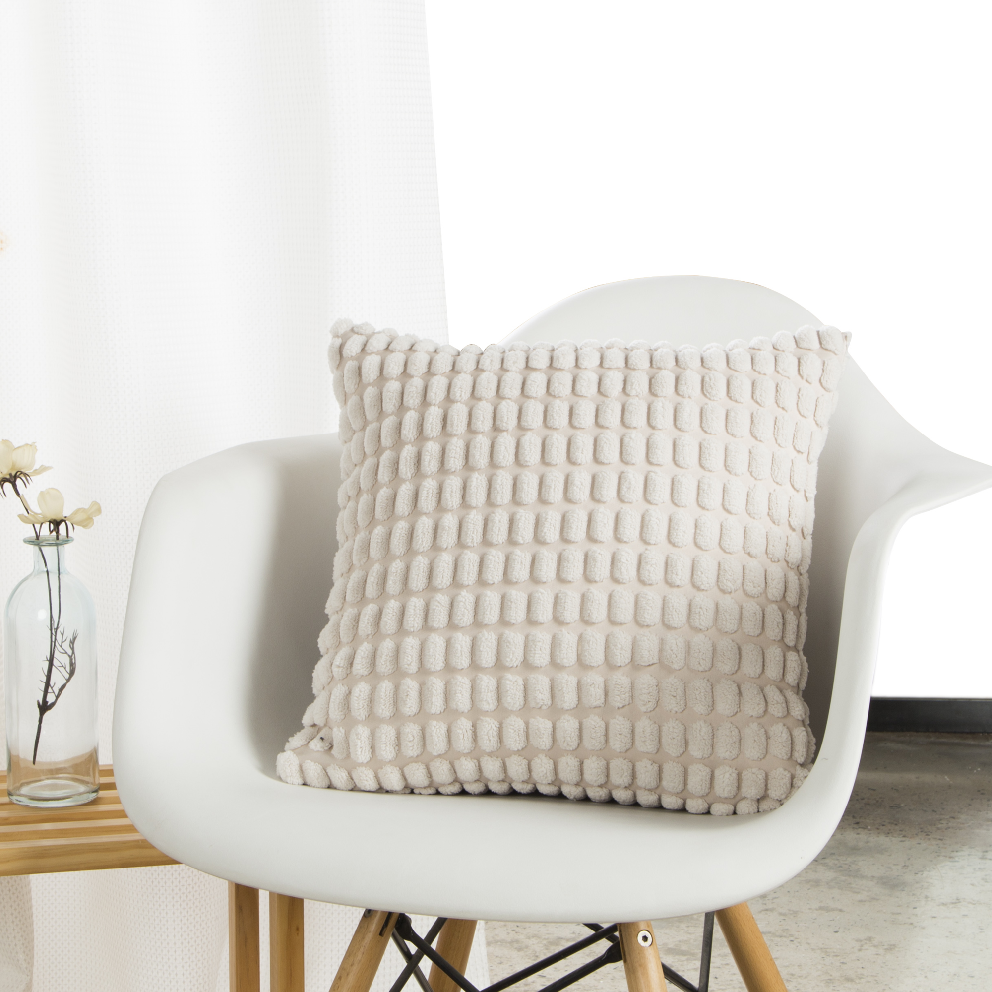 LOVELY CASA BEA Cuscino Quadrato 40x40 Cm In Poliestere Grigio: Morbido E Resistente - 2