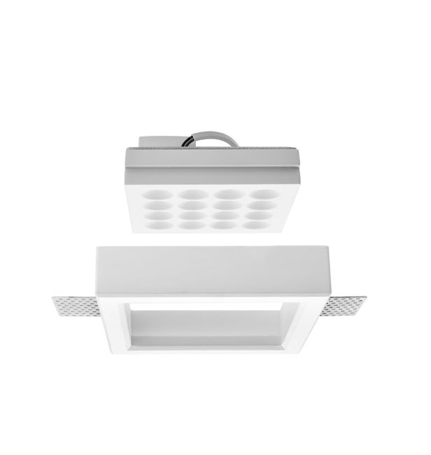 Faretto da incasso LED Flat tondo bianco, foro incasso 12 cm luce Faretto da incasso LED Flat tondo bianco, foro incasso 12 cm luce