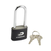 KOTARBAU Lucchetto Monoblocco In Ghisa, 60 Mm, Con Bullone Di Sicurezza Antintrusione, Nero - Foto 6