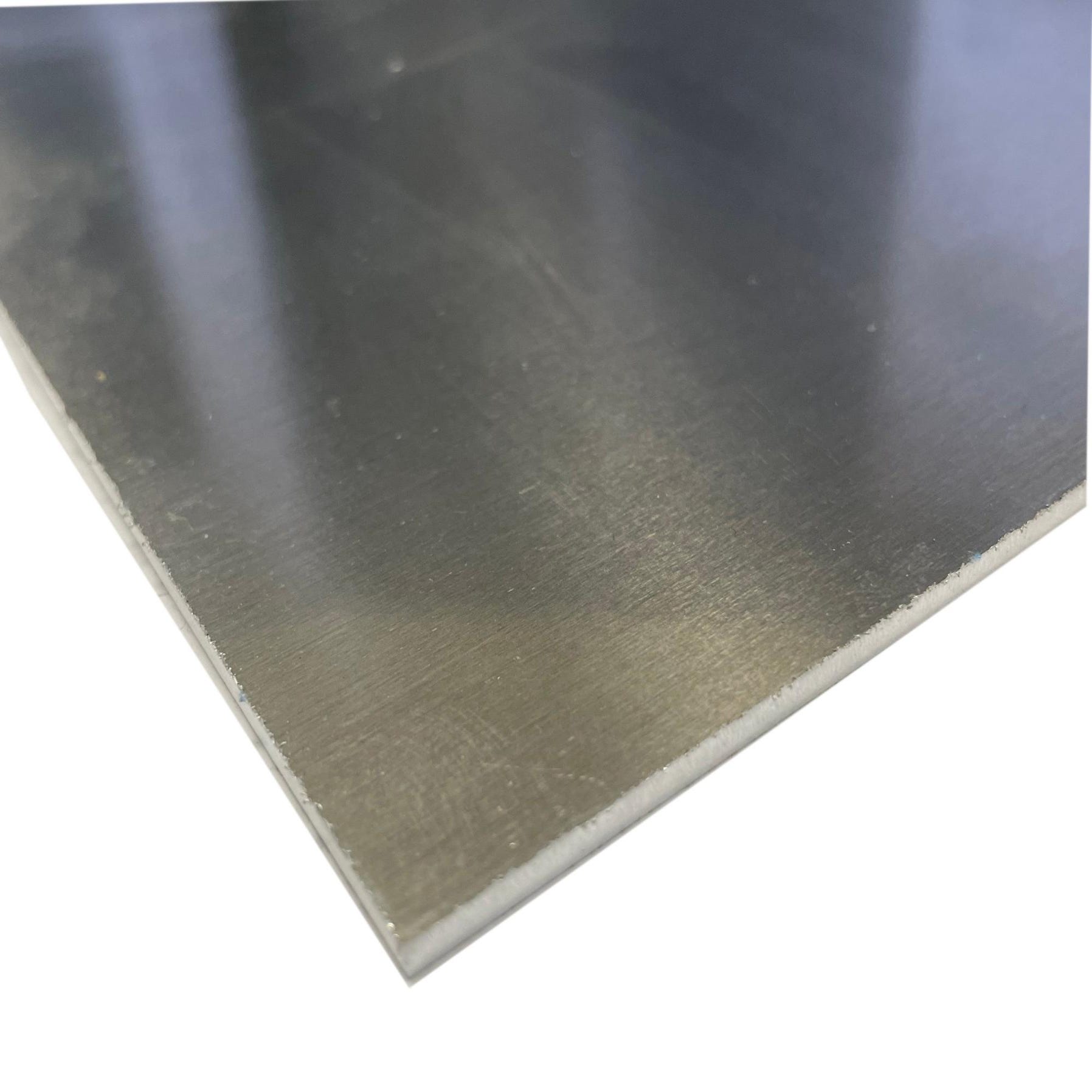 Lamiera in alluminio finitura liscia lucido grigio spessore 2 mm