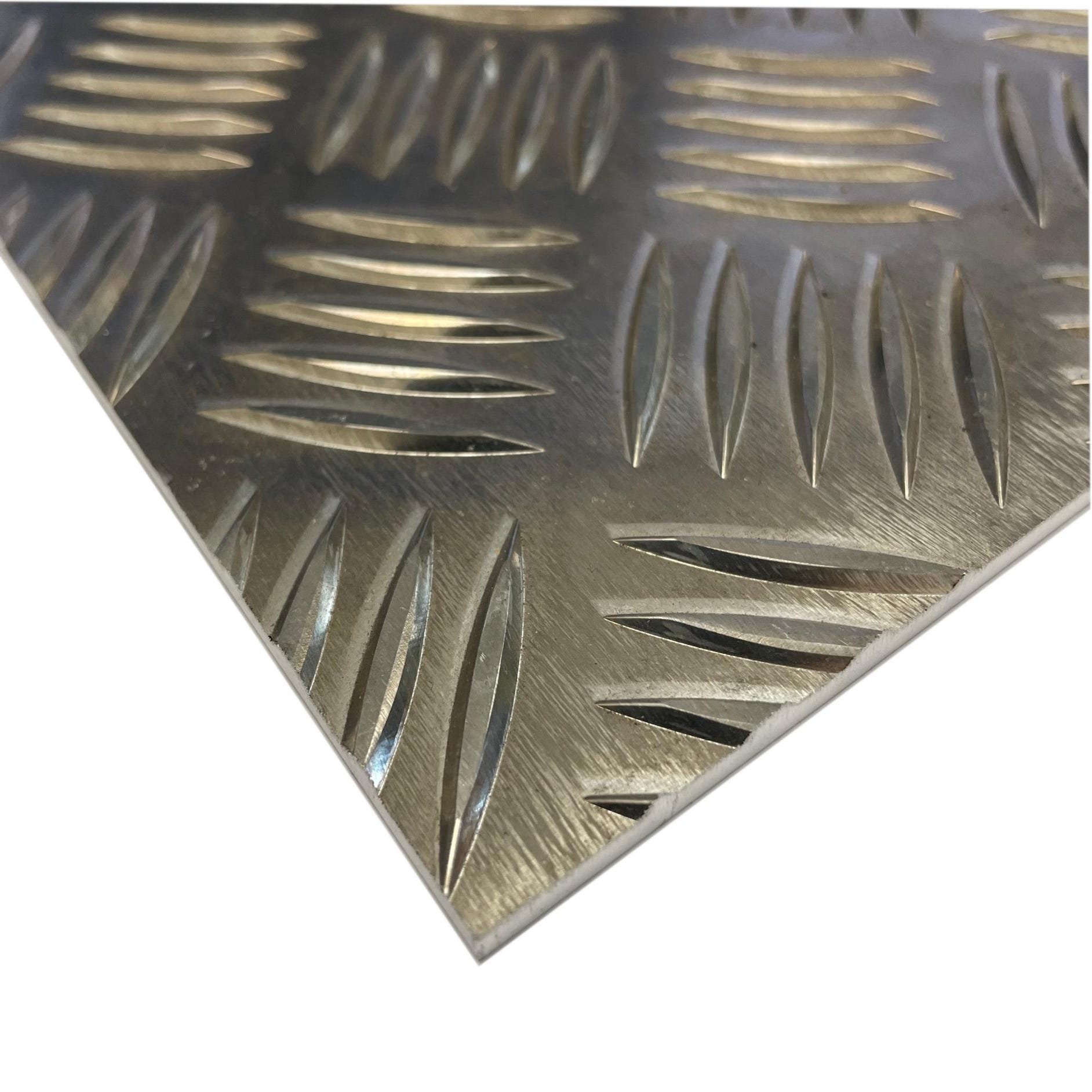 Lamiera in alluminio mandorlato lucido argento spessore 3 mm