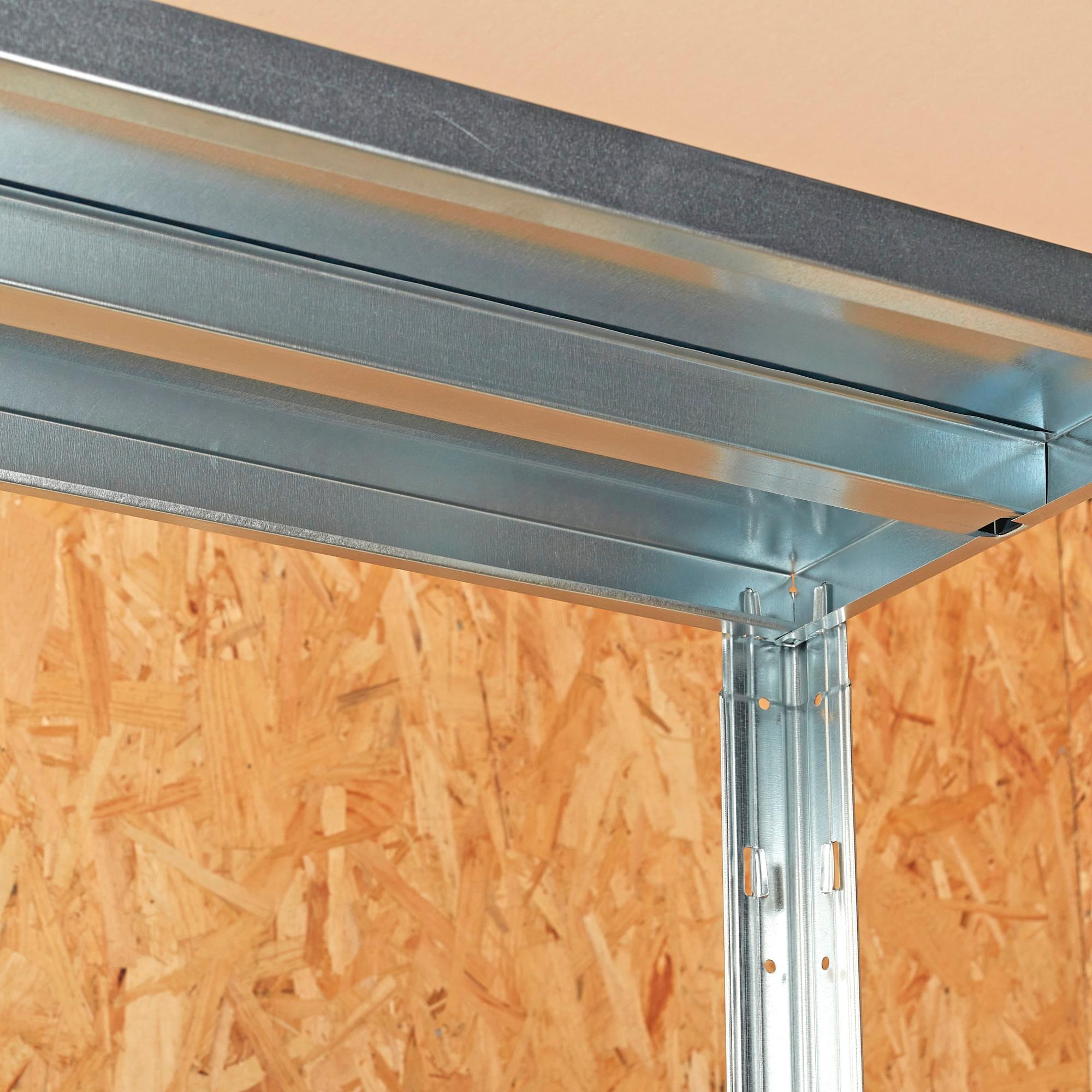 Scaffale Lamiera 90x40 Cm – 5 Ripiani – Kit Completo, Grigio Chiaro – Modello 25416 - 2