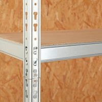 Scaffale Kit 5 Ripiani in acciao grigio Scaffalatura senza montanti 80x40 H186 cm Scaffale Kit 5 Ripiani in acciao grigio Scaffalatura senza montanti 80x40 H186 cm