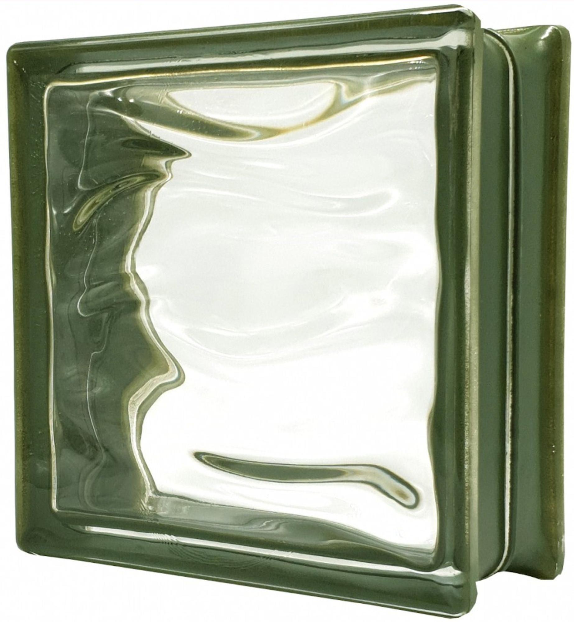 Vetromattone Ondulato Chiaro 19x19x8 Cm - Mattone In Vetro Per Design D'Interni | Resistente All'Umidità - Foto 12