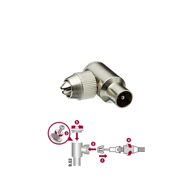 Connettore BNC Maschio - RCA Femmina 50 Ohm - 10 Pezzi - Foto 6