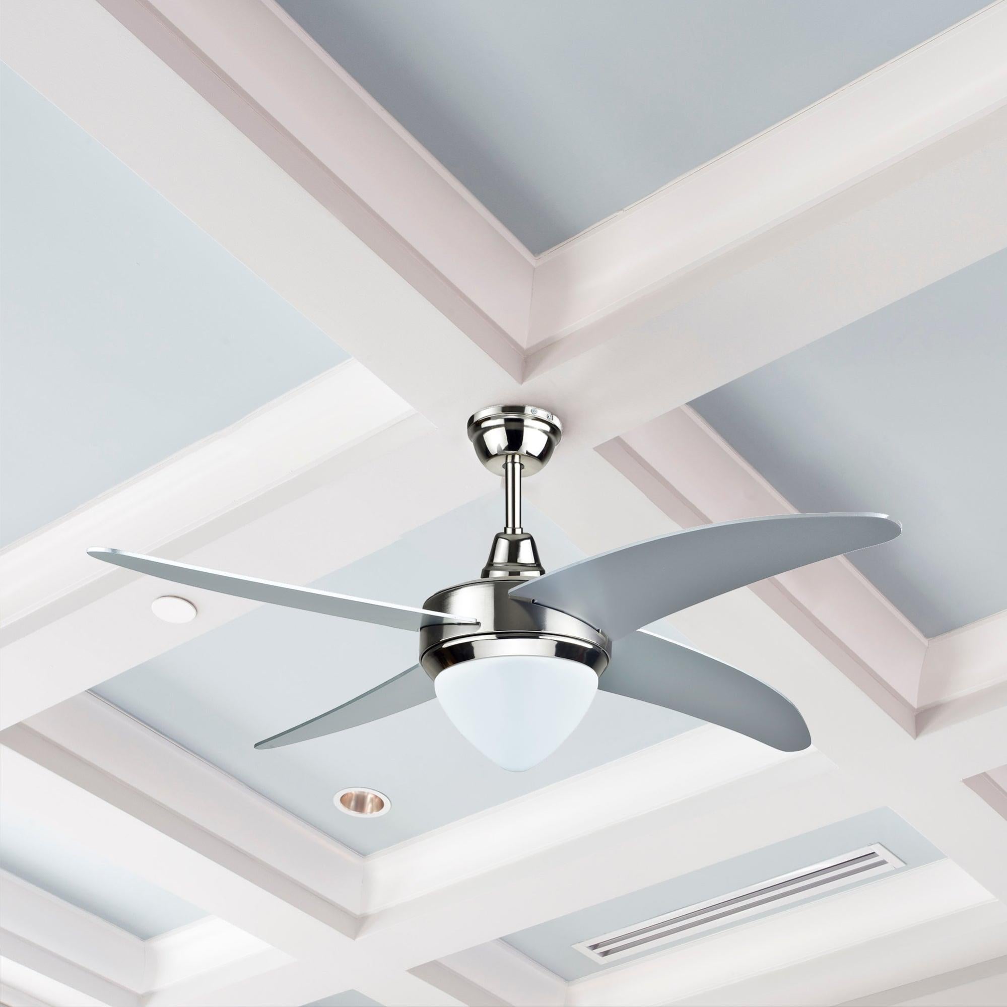 Ventilatore A Soffitto Con Luce E Telecomando, 48 Pollici (122 Cm), Motore DC Silenzioso, 6 Velocità, Reversibile, Stile Casale - 2