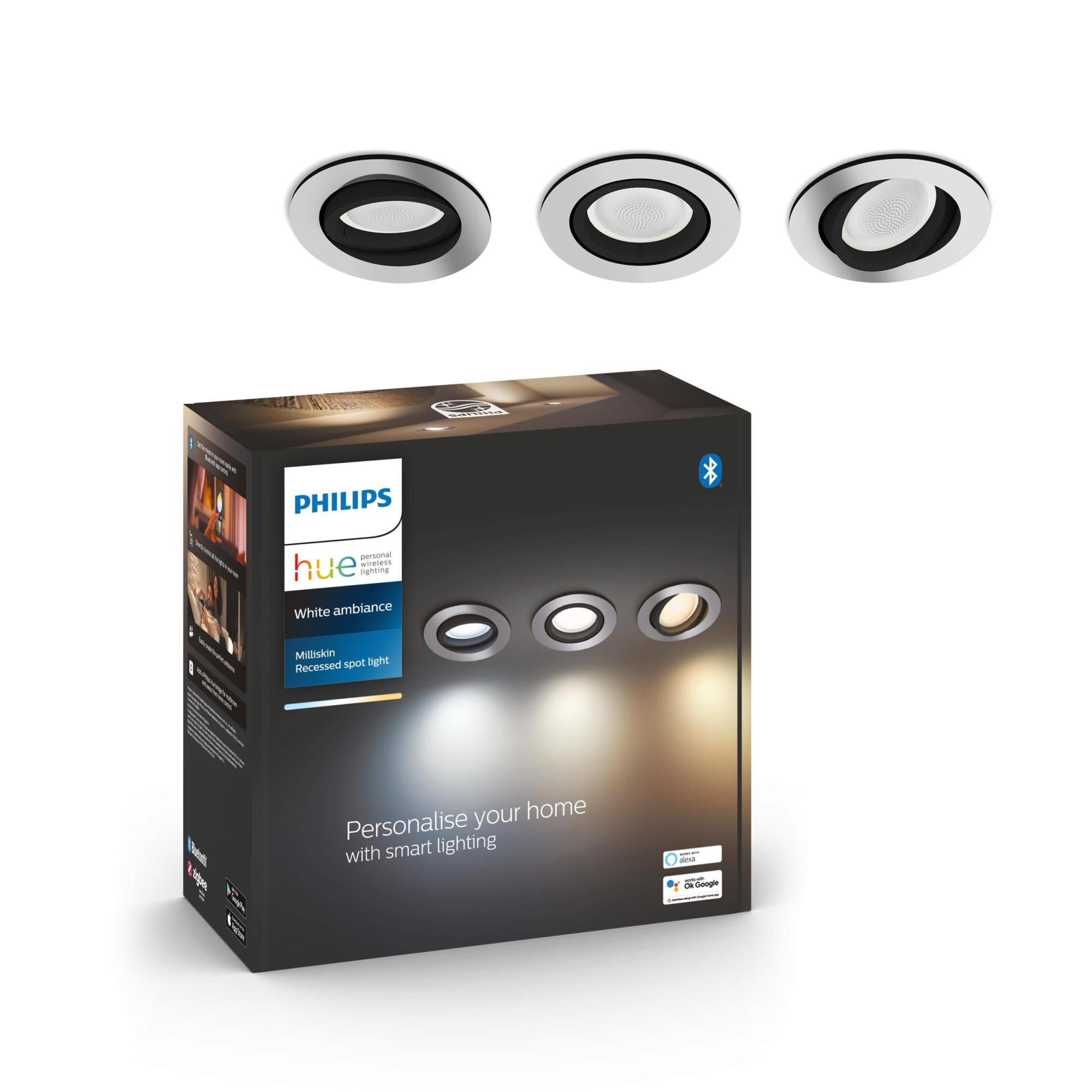 Paulmann 93981 Faretto Da Incasso LED Orientabile - Cromato, 6.8W, Set Completo Con Telaio Rotondo, Alluminio Satinato