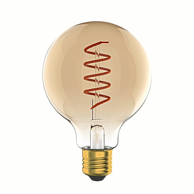 Lampadina LED, pera, ambrato, luce calda, 4.9W=400LM (equiv 35 W