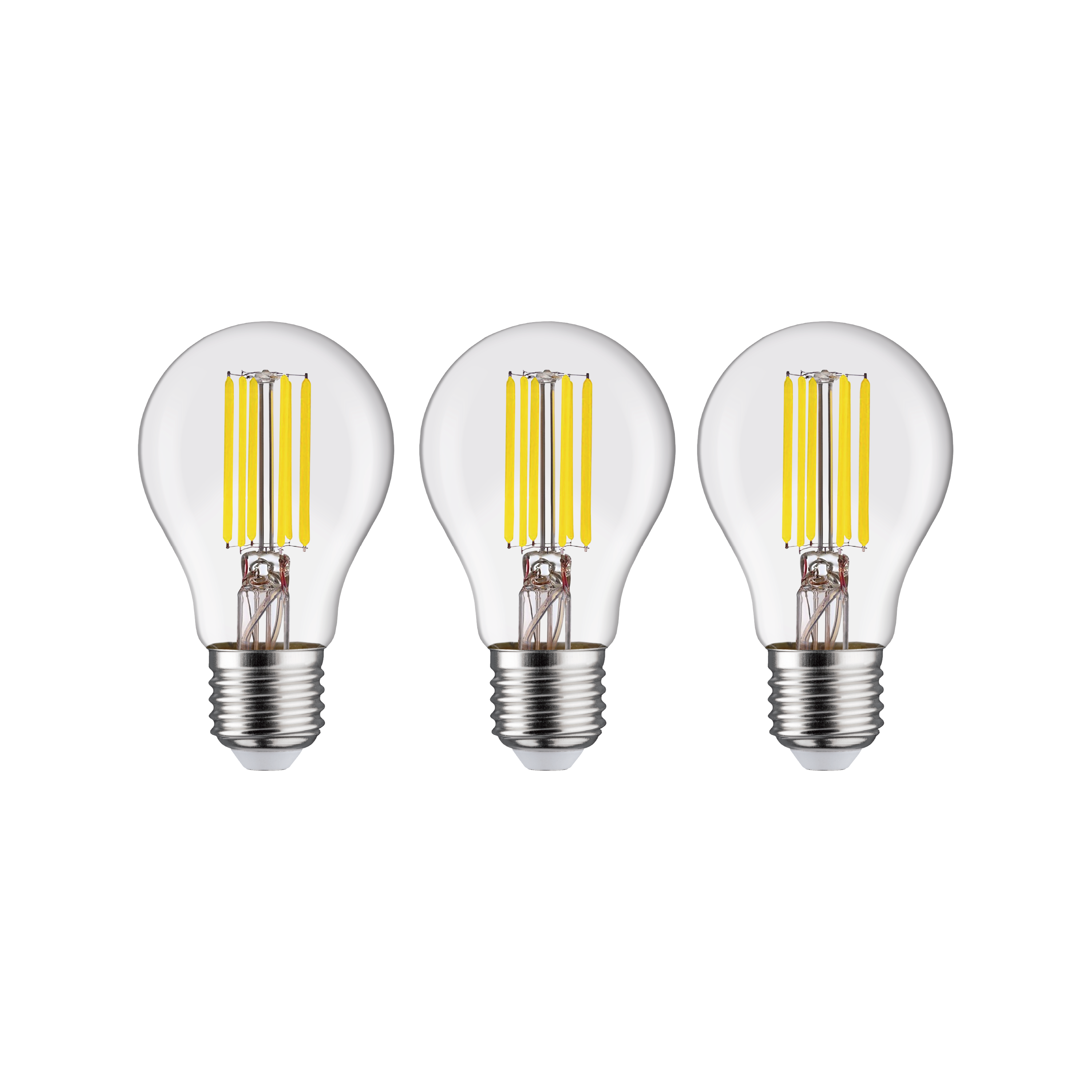 Set da 3 lampadine LED, goccia, trasparente, luce naturale, 11W=1521LM (equiv  100 W), 330° , LEXMAN
