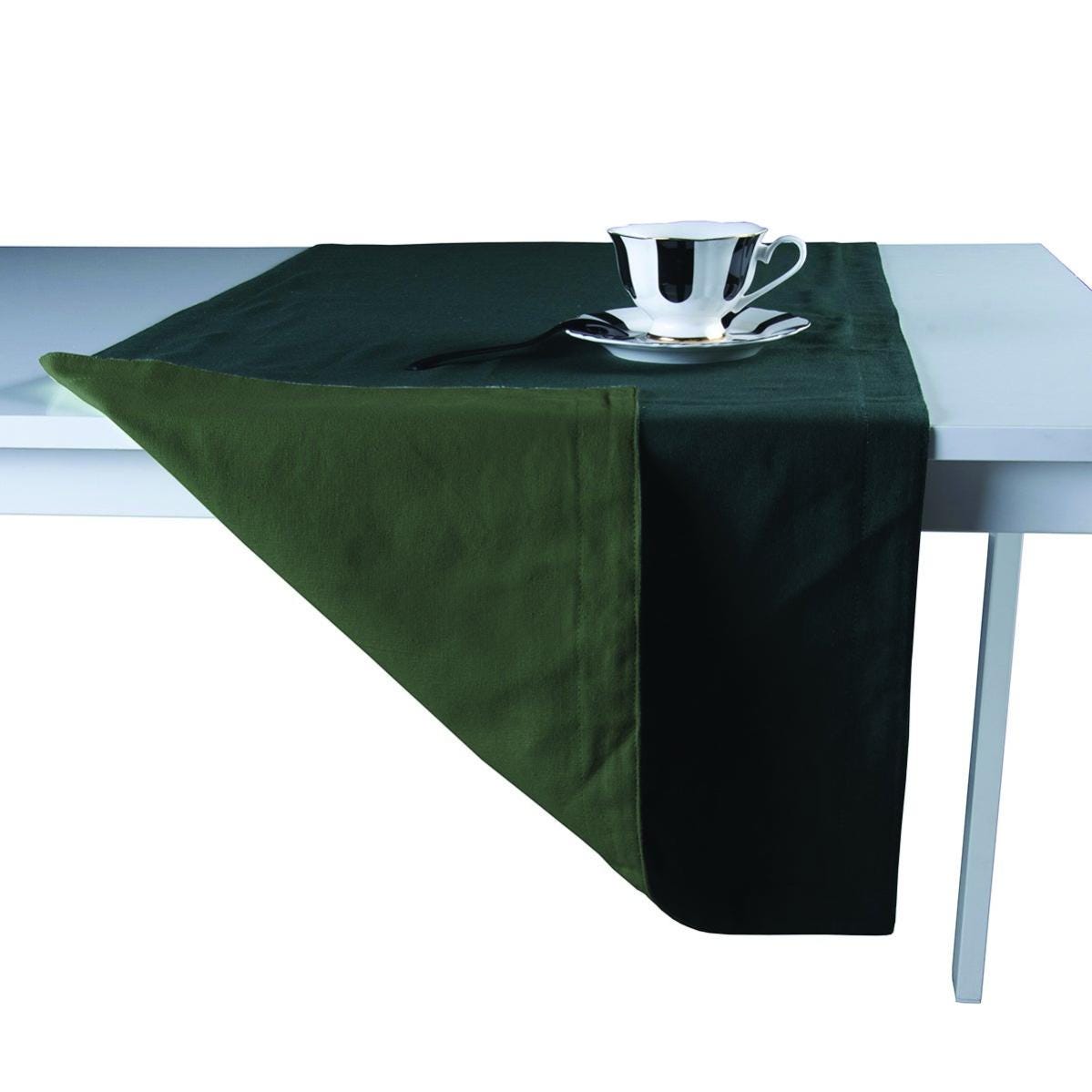Runner da tavolo Greta verde-muschio 50x140 cm