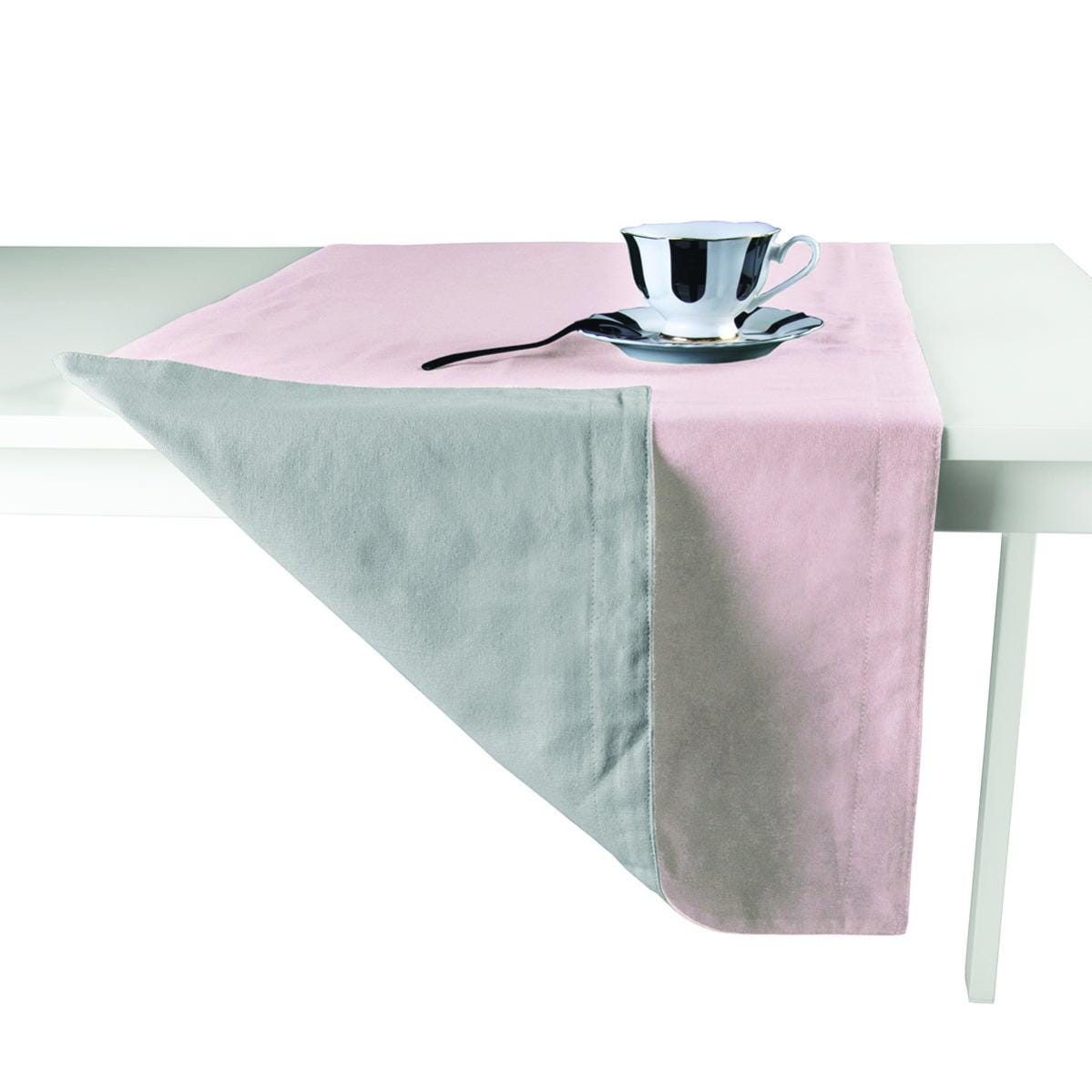 Runner da tavolo Greta perla-rosa 50x140 cm