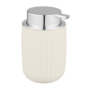 Accessori Bagno dispenser per sapone liquido in plastica bianca pieghe -  Multistore Convenienza