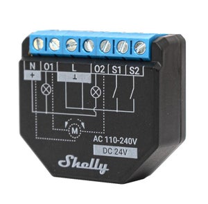Relè SHELLY Plus 2PM 10 Abluetooth ® 1 modulo per bundle 220V