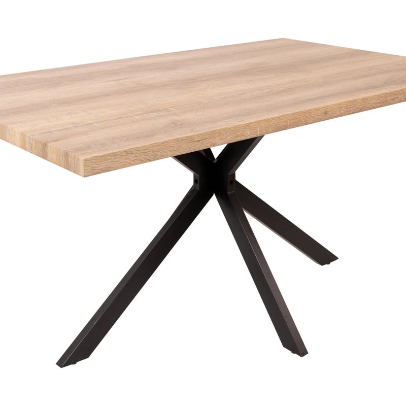 Tavolo in metallo colore naturale + gambe nere