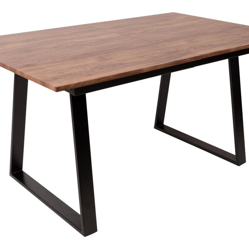 Tavolo in alluminio colore naturale + gambe nere