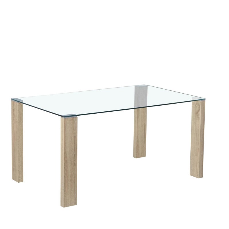 Tavolo in metallo trasparente, naturale
