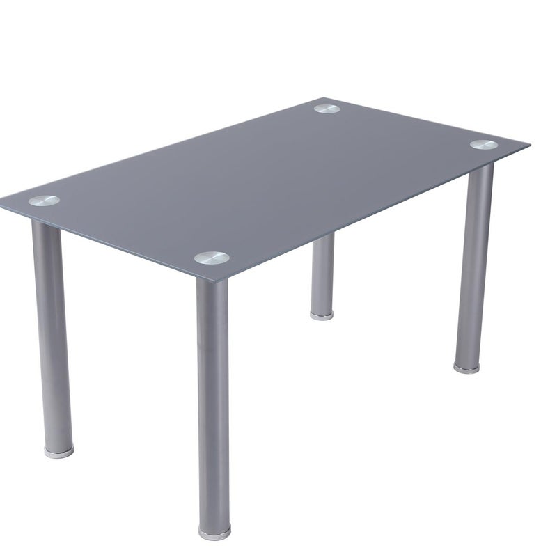 Tavolo in metallo silver + grigio