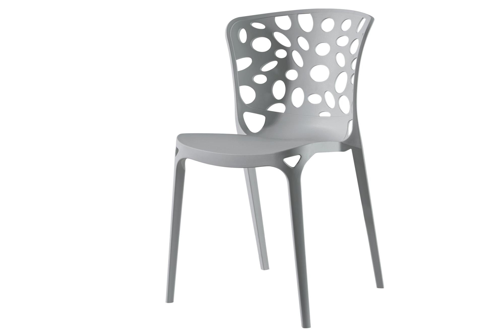 CLP Sedia Design Peking V2 Girevole E Regolabile In Altezza – Rivestimento Similpelle Grigio, Carico 135 Kg