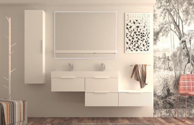 Artforma - Armadietto Da Bagno Con Specchio E Illuminazione LED Sofia 100 x  50cm