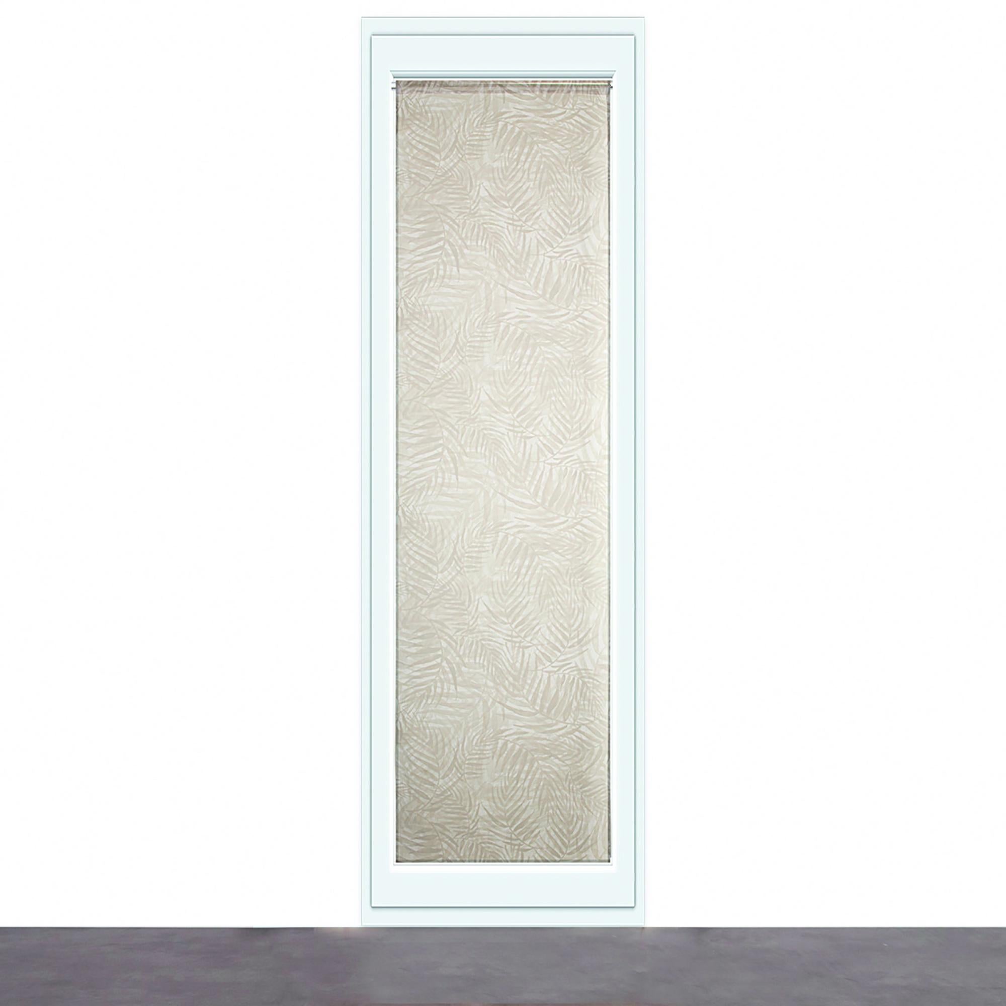Tenda A Vetro Semi Trasparente Con Stampa Fiorellini Stile Giapponese, Bianco, 45x130 Cm - Made In Italy - 3