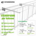 Stendibiancheria Con Fili Estensibili Da Fissare A Muro STANDERS In stendibiancheria-con-fili-estensibili-da-fissare-a-muro-standers-in