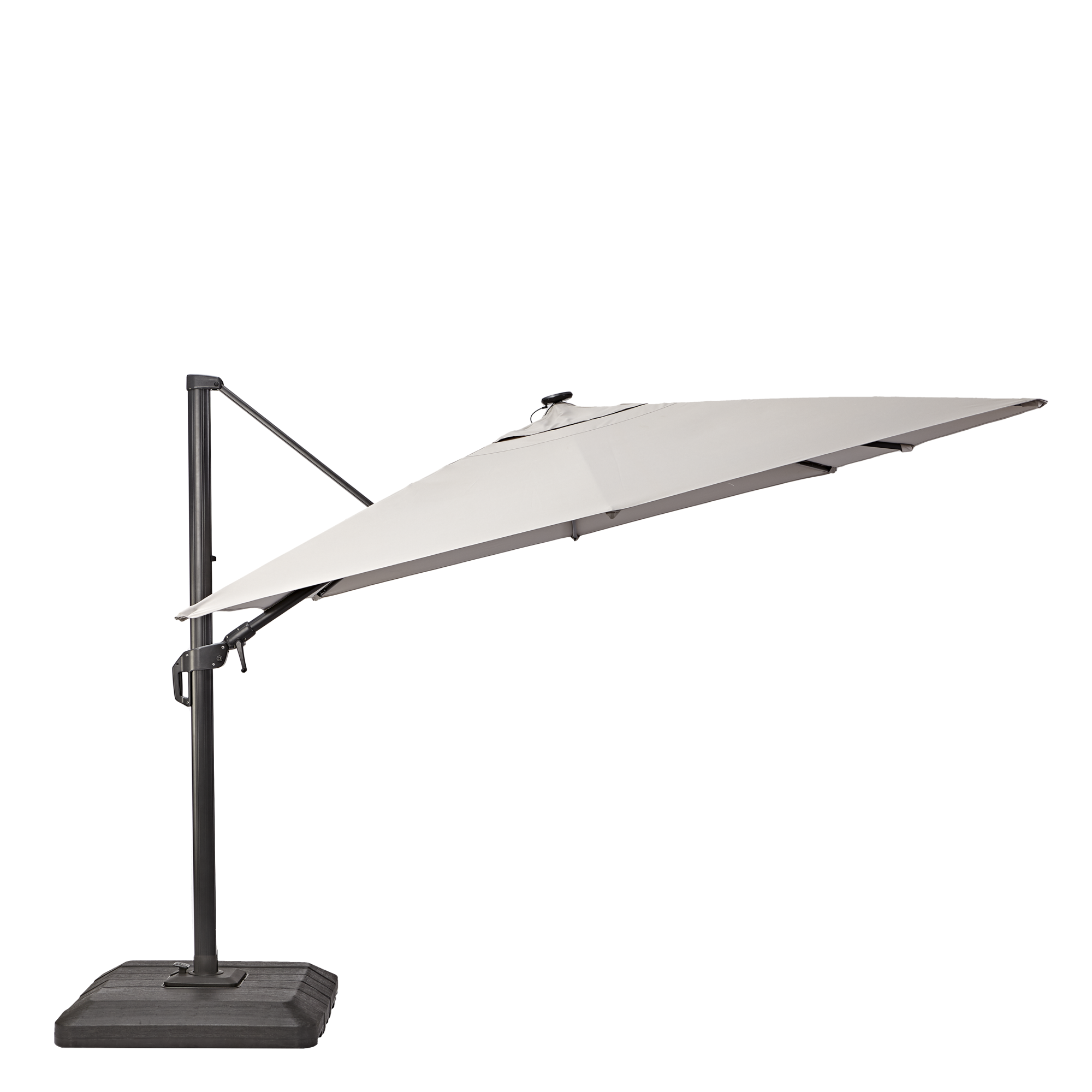Base A Croce In Acciaio Per Ombrellone Da Giardino – 50x50x33 Cm, Bianca, Per Pali Tondi Da 38 A 50 Mm, Da Fissare A Piastrelle O Pavimentazione