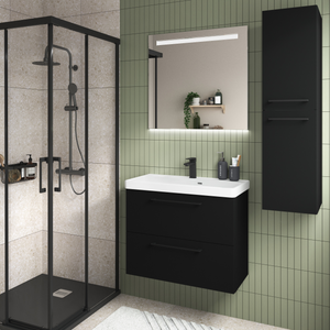 Mobile bagno Euro bagno Cristallo nero cm 105 a prezzo ribassato 61%