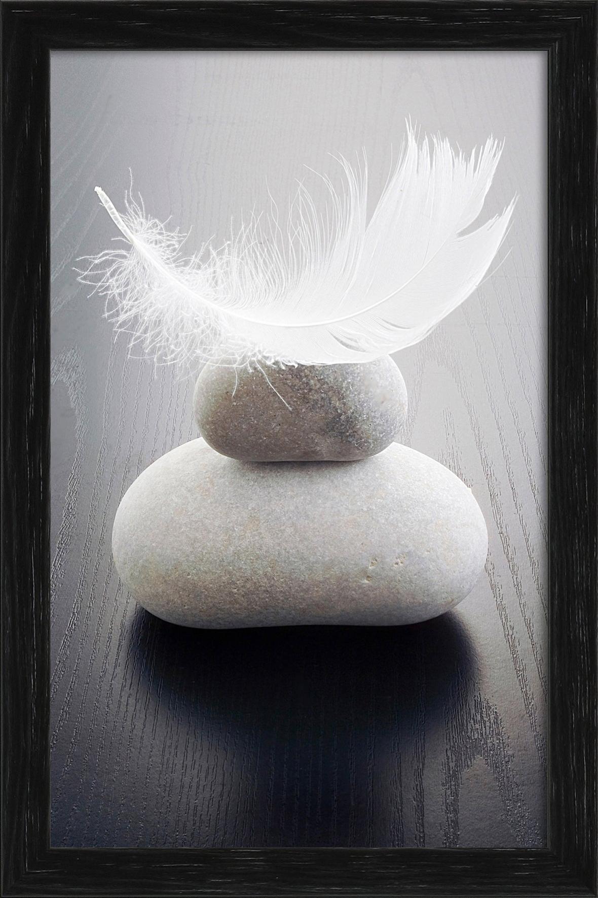 Stampa Su Tela In Bianco E Nero 50x40 Cm – Quadro Incorniciato Con Telaio In Legno Di Pino. Decorazione Da Parete Pronta Da Appendere. - 5