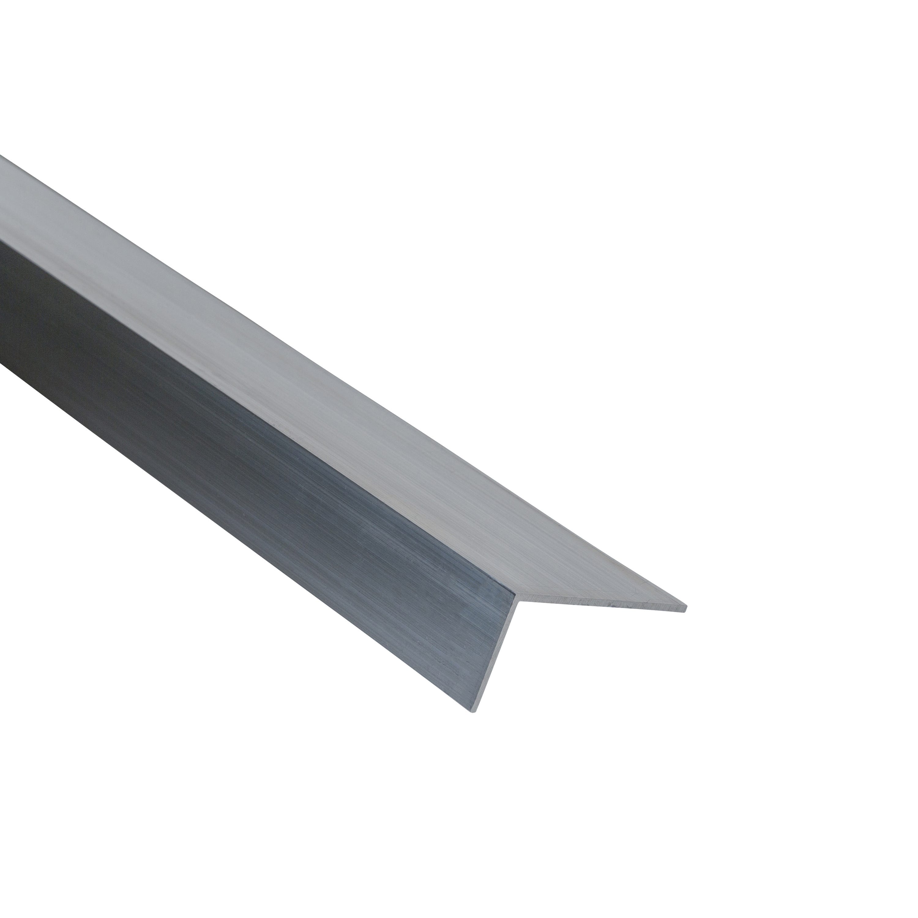 Profilo angolare simmetrico ARCANSAS in alluminio argento lucido L 1 m  30x30 mm