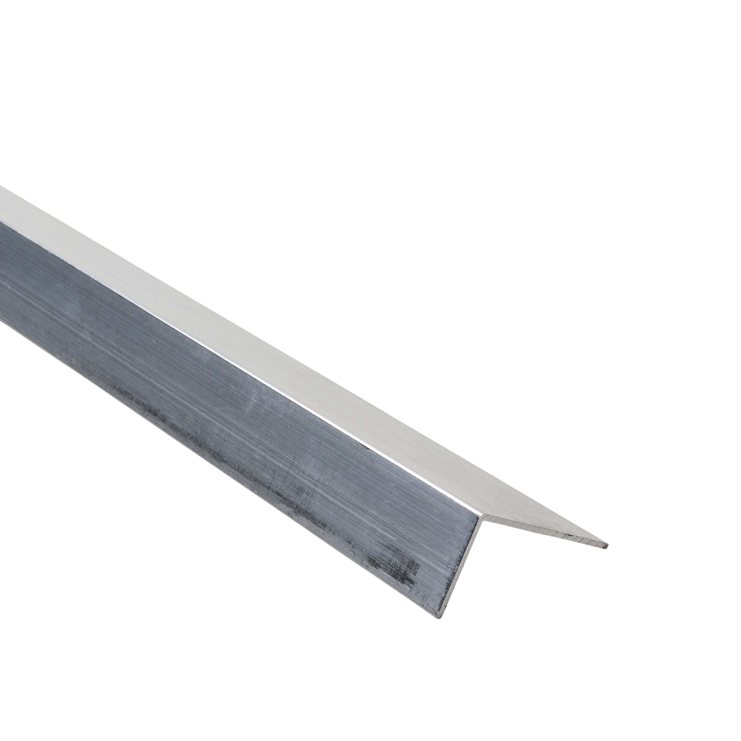 Profilo angolare asimmetrico STANDERS in alluminio argento opaco L 1 m  25x45 mm