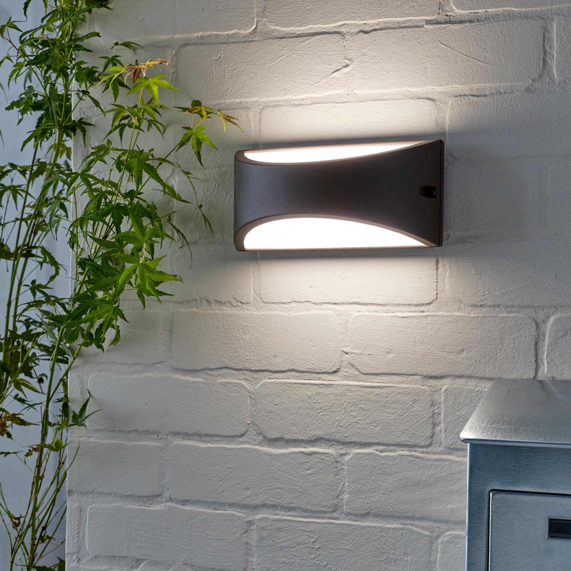 Applique marrone scuro a LED per esterni 3000K 18W Palma Redo