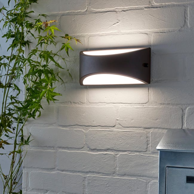 Applique marrone scuro a LED per esterni 3000K 18W Palma Redo Applique marrone scuro a LED per esterni 3000K 18W Palma Redo