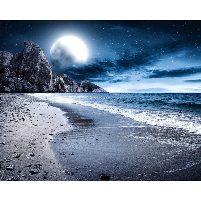 Luna sul mare con stella, Vendita Quadri Online