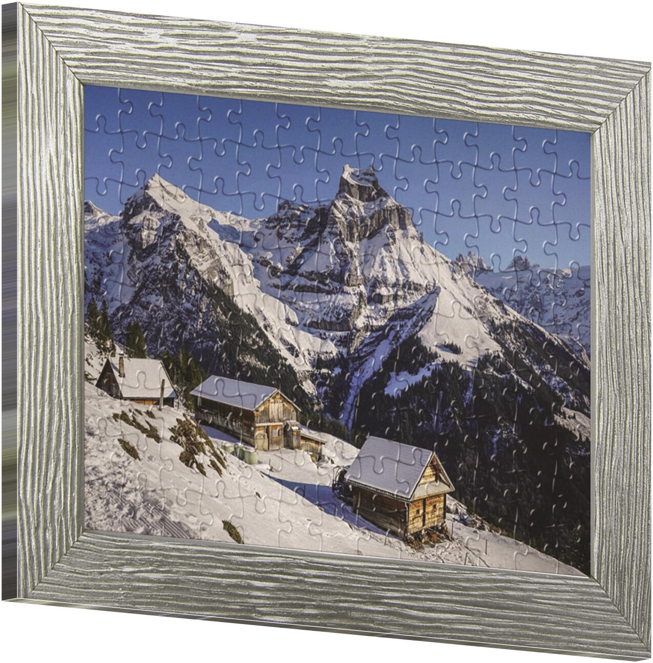 Cornice per puzzle 500 pezzi argento lucido per foto da 36,4x49,4 cm