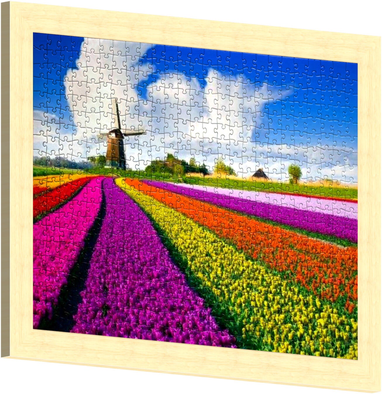 Cornice per puzzle 1000 pezzi naturale opaco per foto da 50,4x70,4 cm