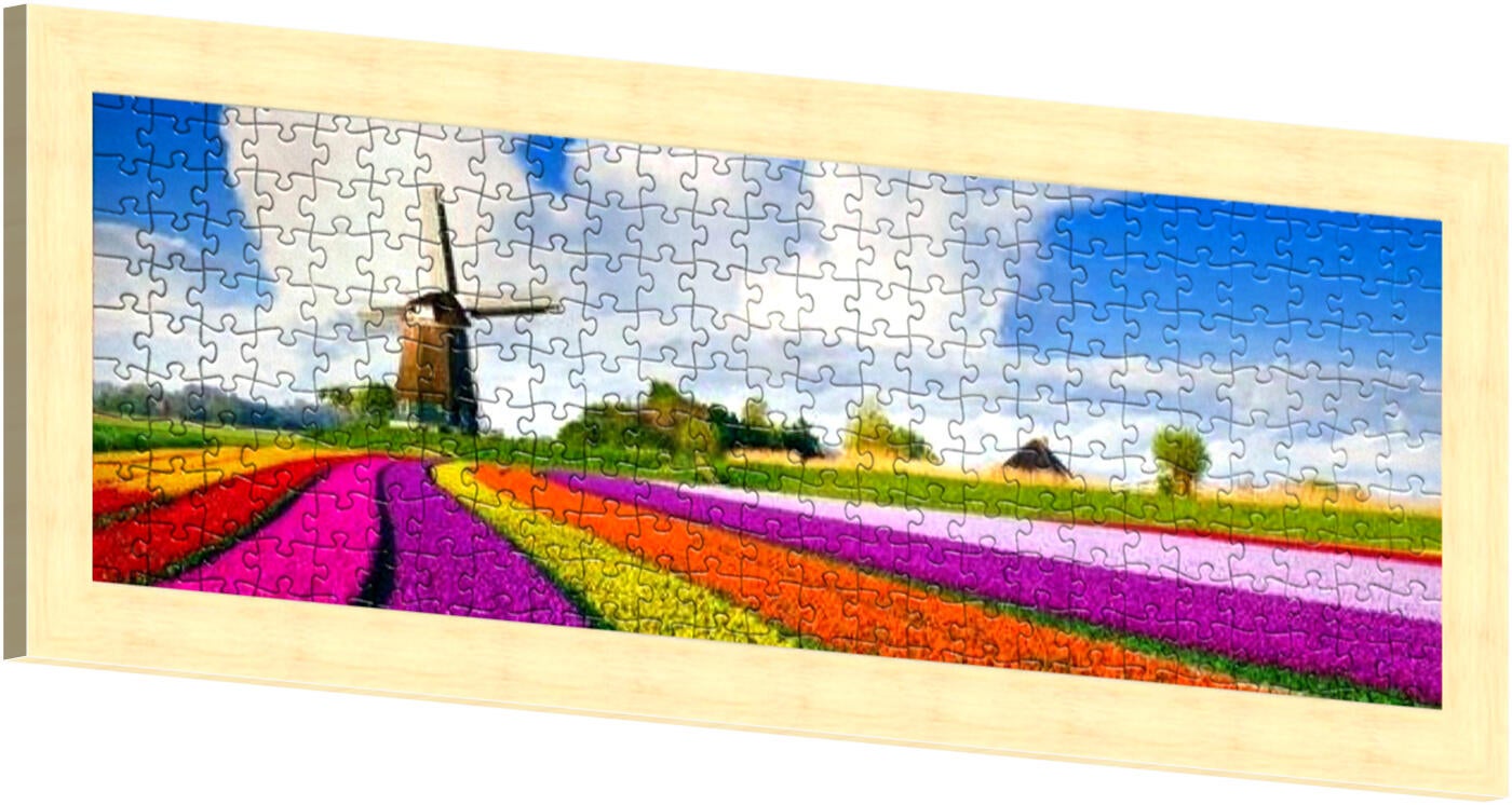 Cornice per puzzle 1000 pezzi naturale opaco per foto da 37,4x98,4 cm