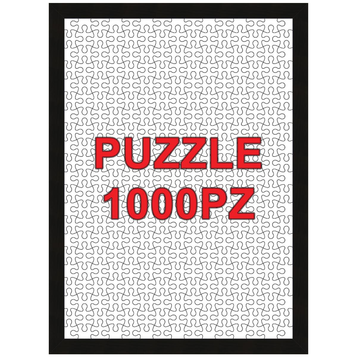 Cornice per puzzle 1000 pezzi nero opaco per foto da 50,4x70,4 cm