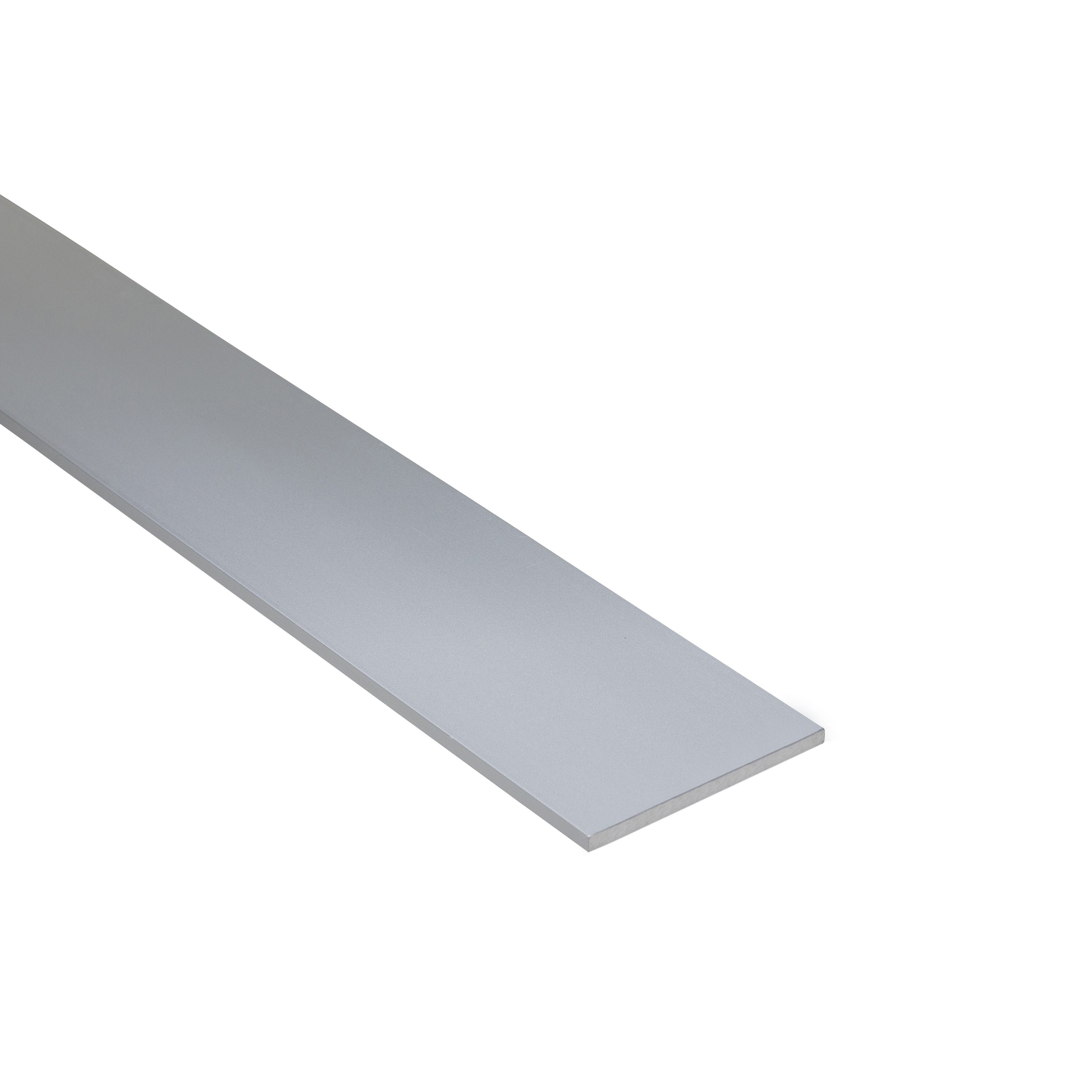 Profilo piatto STANDERS in alluminio argento opaco L 1 m 0x40 mm