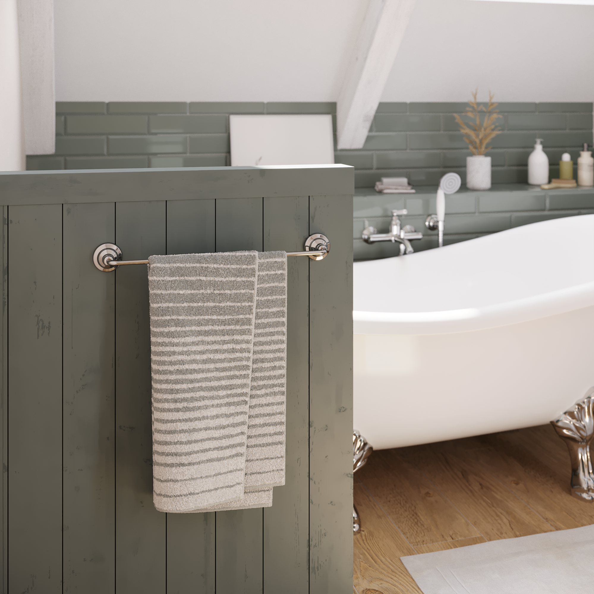 Set Porta Asciugamani Bagno AIKER 10 Pezzi - Acciaio Inox SUS304, Adesivo Senza Fori - Ganci, Portarotolo - Foto 10