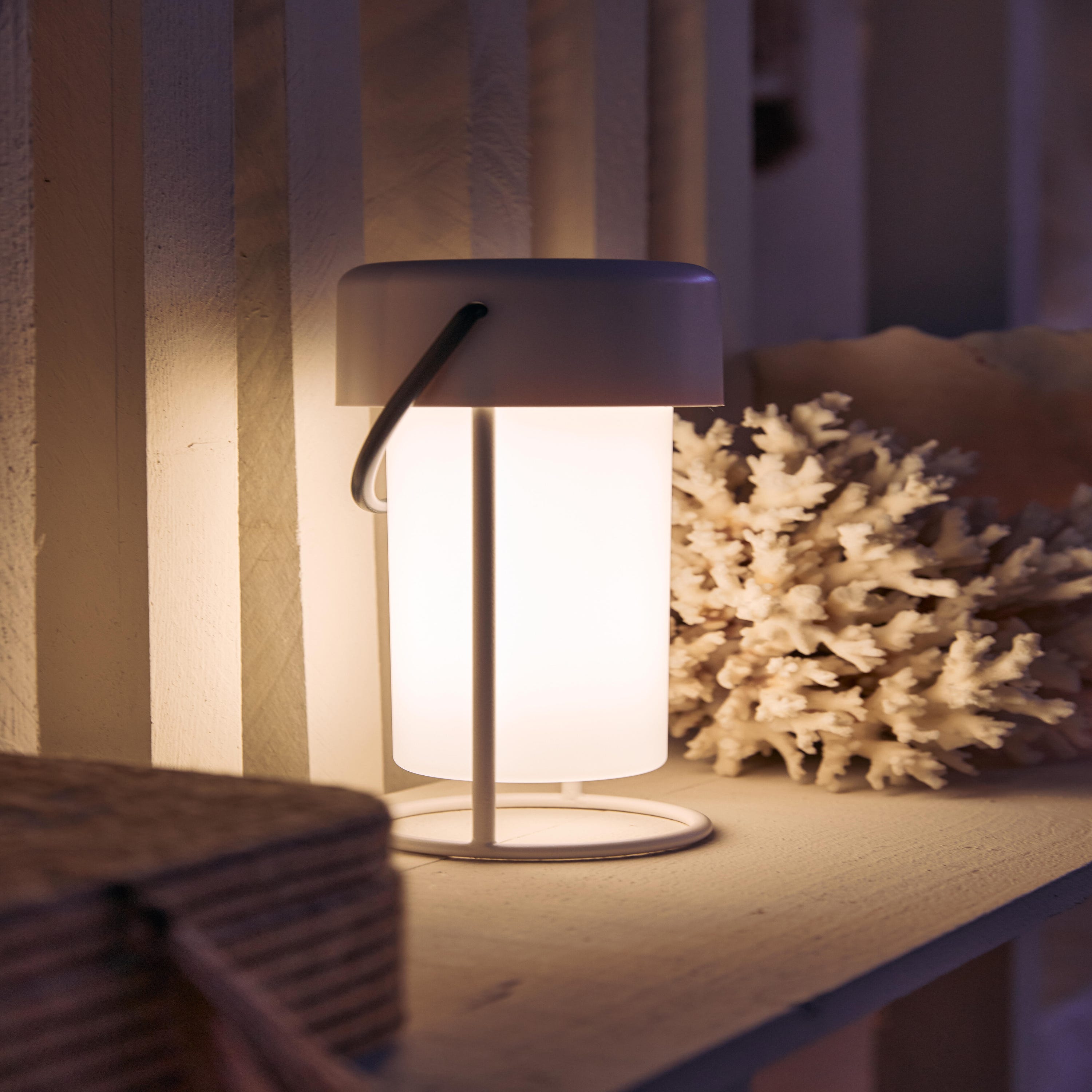 Lampada da esterno senza fili Piza H 23 cm, in ferro, luce bianco naturale,  LED